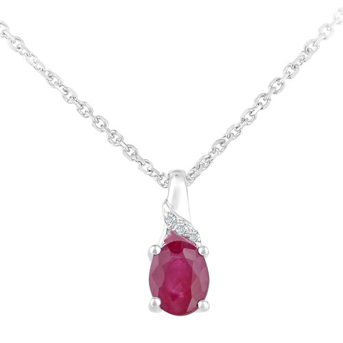 9ct white gold ruby and - white,