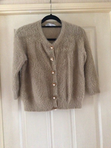 New beige fluffy round neck - beige,