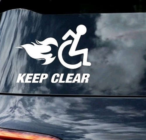 Keep clear van car sticker - car,