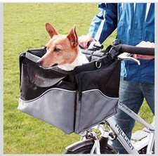 Trixie Dog Bicycle Front Carrier Box - Black/Grey (13113)