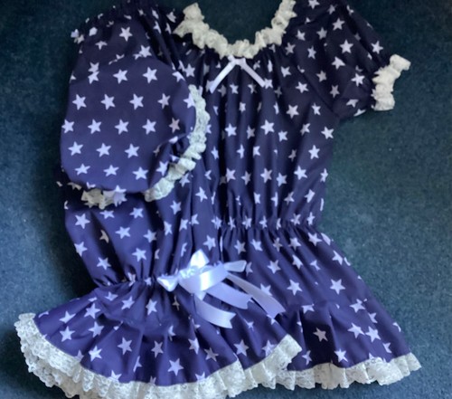 Navy with white stars long
