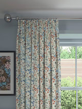 Clover Print Pair Blackout/Thermal Lined Pencil Pleat Curtains