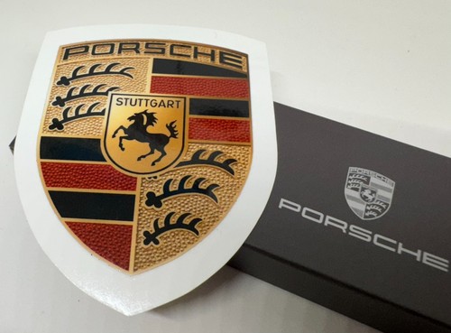 Oem porsche crest sticker logo - sticker,