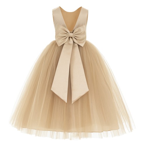 Satin flower girl - satin, with