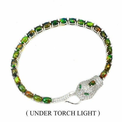 Silver bracelet opal - silver,