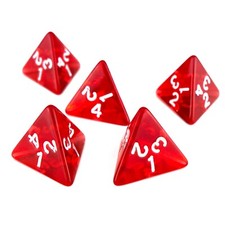 D4 Dice Red Gem x5 . Health