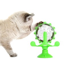  Spinning Windmill Pet Feeding Toy Funny Cat Windmill Turntable Food Leaker 