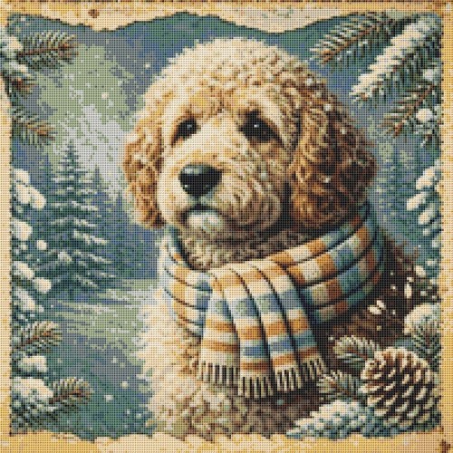 Labradoodle puppy dog comfort - dog,