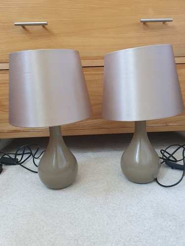 Pair dunelm ceramic bedside - pair, of