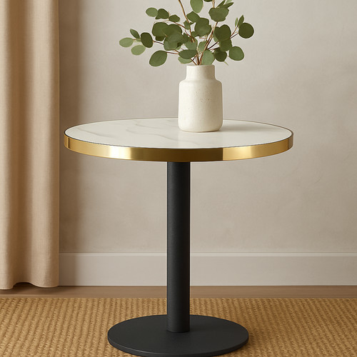 Solis 70cm round white marble - solis,