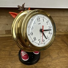 Vintage Smiths Quartz Clock - Small Brass - Ship - Marine - Nautical 