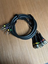 8 Way XLR Male To Jack Stereo Cable Loom Patch Lead 2.2m