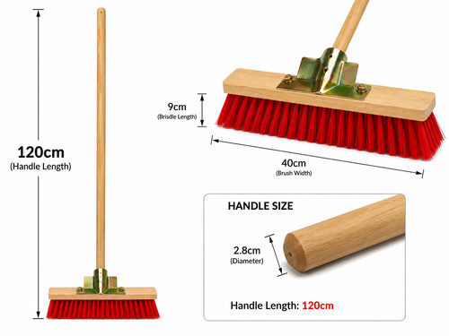 Stiff garden broom - stiff, and
