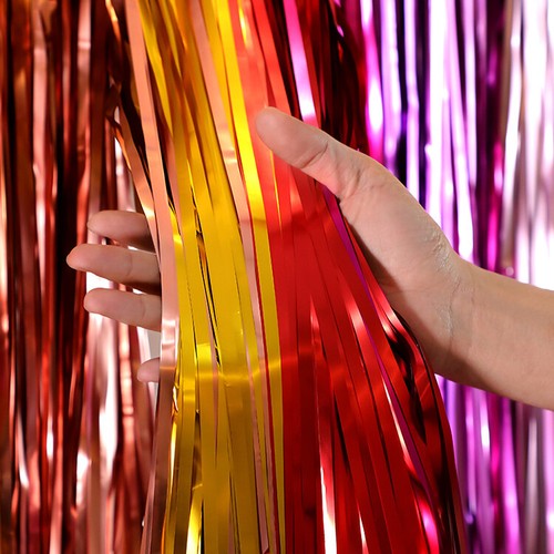 Foil backdrop tinsel fringe - backdrop,