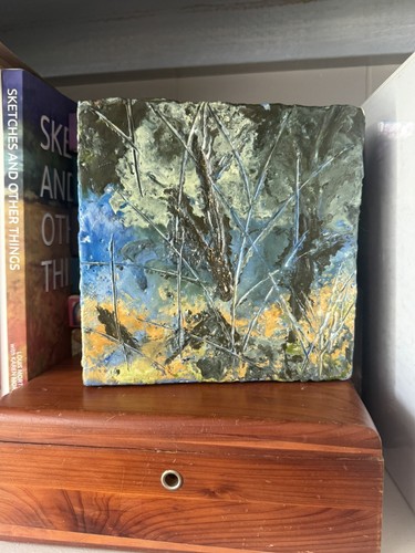 Encaustic art 7x7 - encaustic,