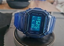 Casio G-SHOCK DW-5600SB-2 Translucent Blue Jelly Square Dw5600 Watch Rare 