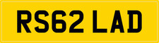 62 REG NUMBER PLATE RS62 LAD