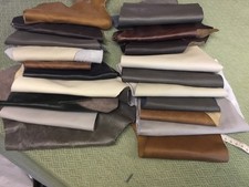 1 kilo large Leather scraps