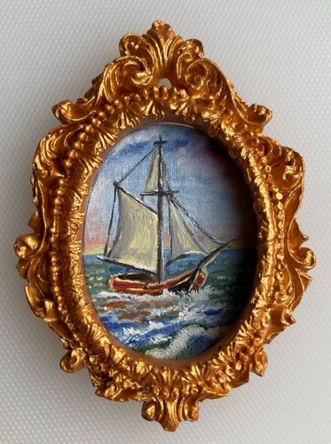 Miniature oil painting - miniature,