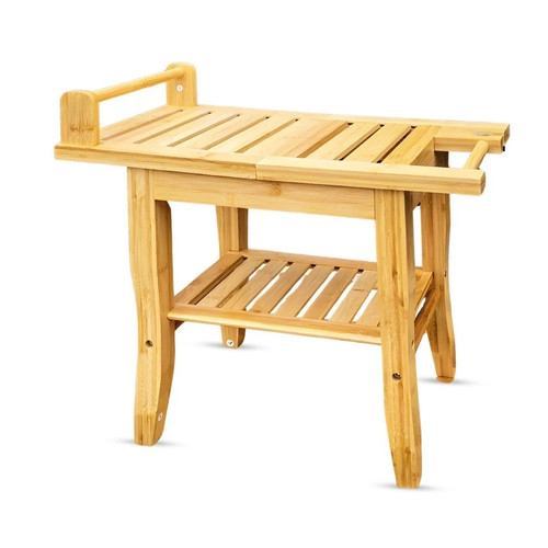 Bamboo bath shower bench - bamboo,