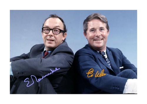 Morecambe wise a4 signed - morecambe,
