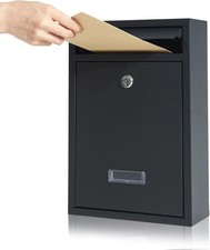 Black Lockable Post Box