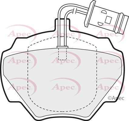 Apec rear brake pad - apec, set