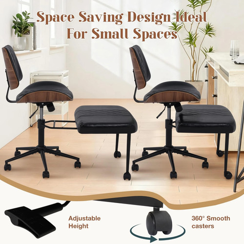 Black ergonomic cross legged - black,