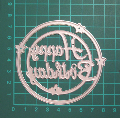 Round happy birthday - metal, die