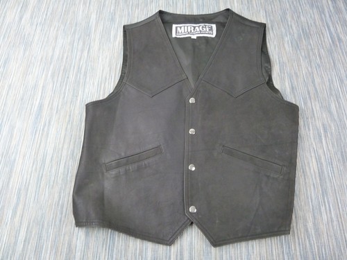 Mirage leather waistcoat mens - leather,