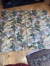 vintage sanderson fabric Oriental Garden Scene 115cm X 100cm