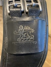 Fairfax Black Leather Dressage Girth 26" Narrow Gauge NG26