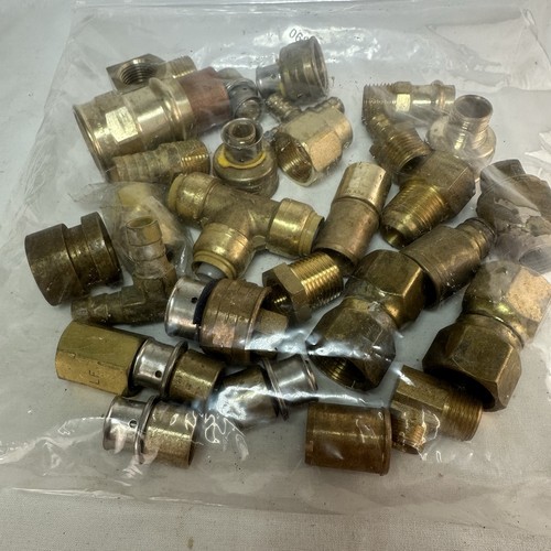 Mixed brass plumbing fittings - brass,