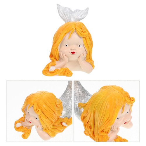 Lifelike resin mermaid statue - resin,