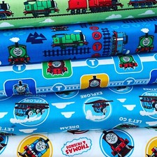 FS907 Thomas the Tank Engine and Friends Trains Cotton Fabric Costumes Display