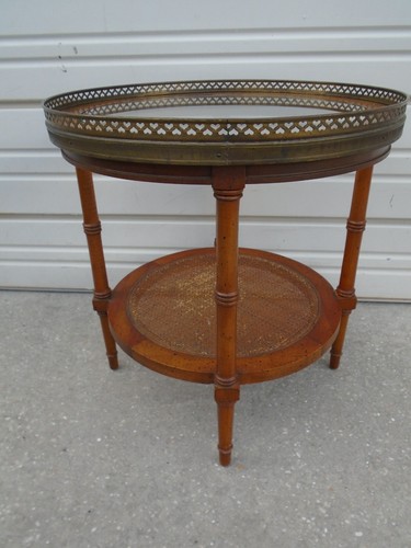 Round faux bamboo side - round,
