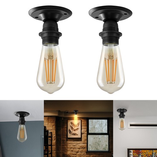 Retro black ceiling light - black,