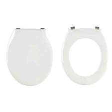 Toilet Seat Bathroom White Oval Shape Heavy Duty Thermoset Dudley Francesca