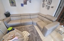 grey corner leather sofa