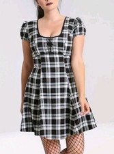 Hell Bunny Black/White Tartan