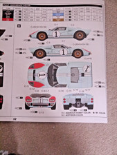 Magnifier Ford GT40 1/12 Decal Sheet #2 Le Mans 1966