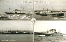 1905 official postcard London & North Western Railway Steamships OLGA CAMBRIA VI
