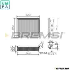 AIR FILTER FA1360 FOR LAND ROVER DEFENDER/Cabrio/Pick/Up/Station/Wagon RANGE