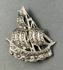 Antique Solid Silver Galleon