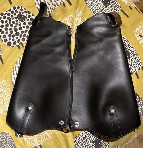 Leather riding chaps - leather,