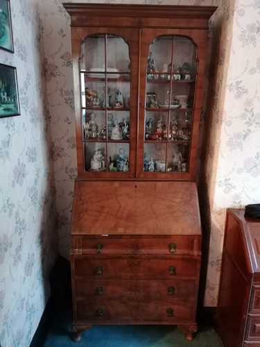 Antique bureau display cabinet - antique,