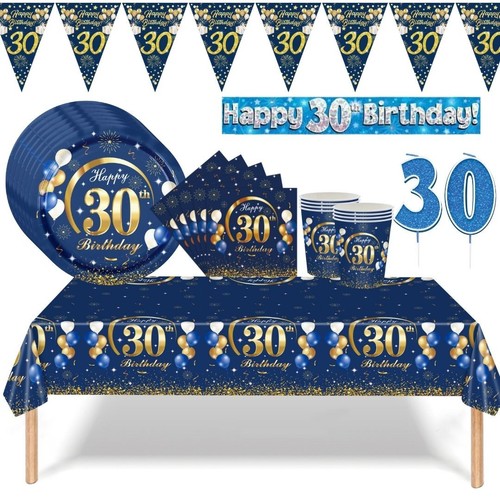 Blue 30th birthday - birthday, decoration