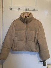 Zara Ladies Dotted Puffer tan Puffer Jacket, Size Small
