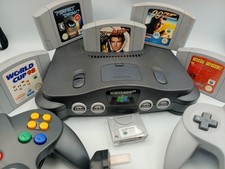 N64 Nintendo 64 Console Restored 2 X Controllers & James Bond Spy Games Bundle