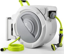 Retractable Garden Hose Reel- 1/2in ,100ft Bietor Wall-Mounted Garden Hose Reel